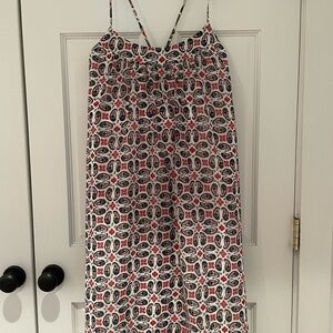 Madewell Black, White and Red Patterned Dress